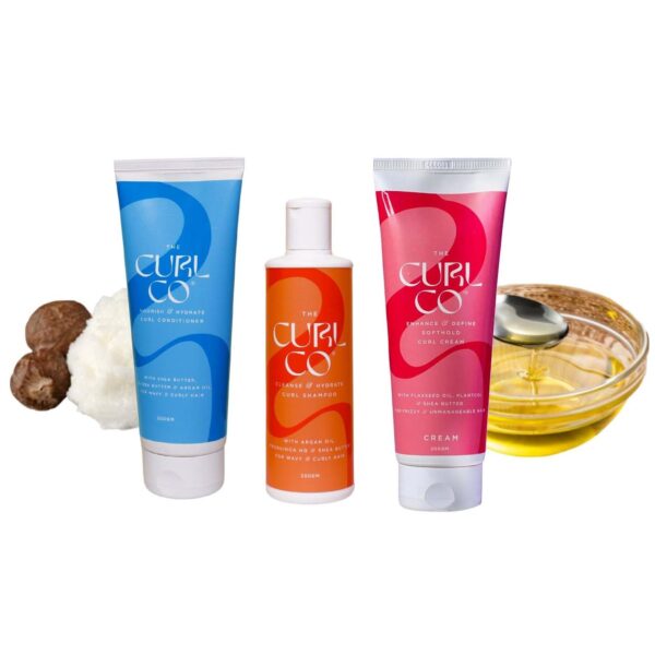 Curl Co Shampoo + Conditioner + Curl Cream Combo